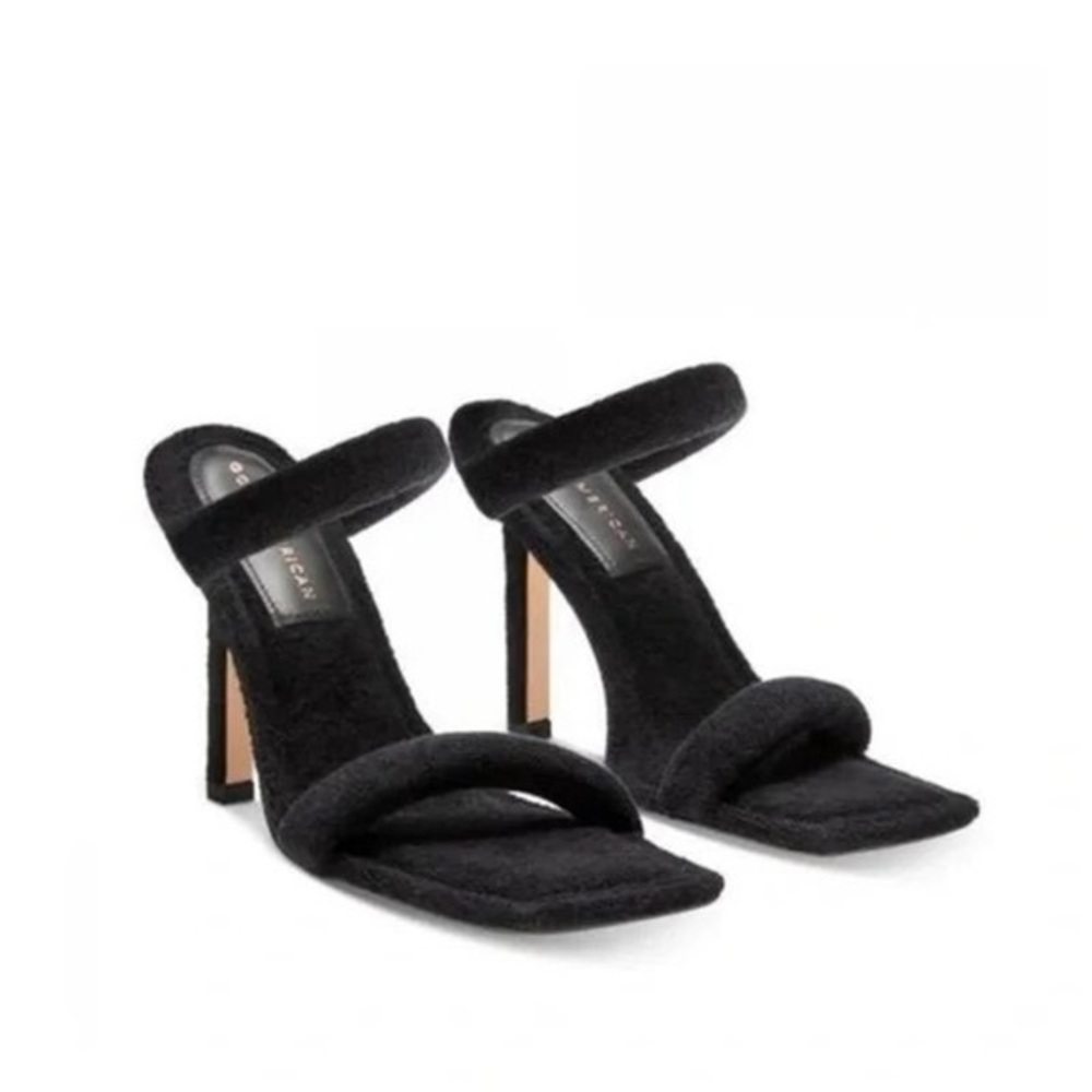 NEW IN BOX Good American Terry Slip On High Heel Sandal // size 7.5 - Picture 1 of 6